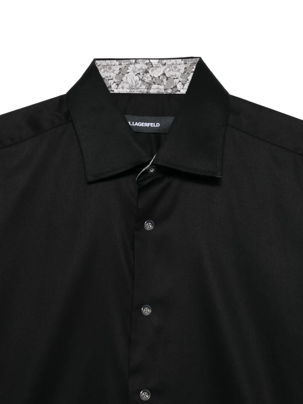 Karl Lagerfeld Overhemd van katoenblend Zwart