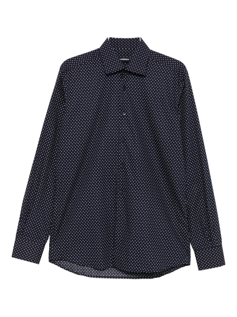 Karl Lagerfeld polka-dot cotton shirt Blauw