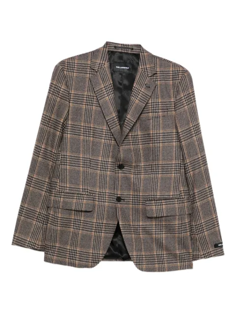 Karl Lagerfeld checked wool jacket
