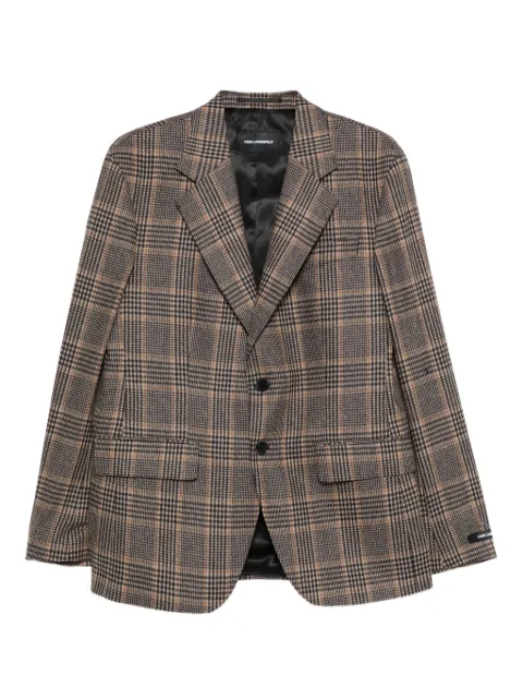 Karl Lagerfeld checked wool jacket