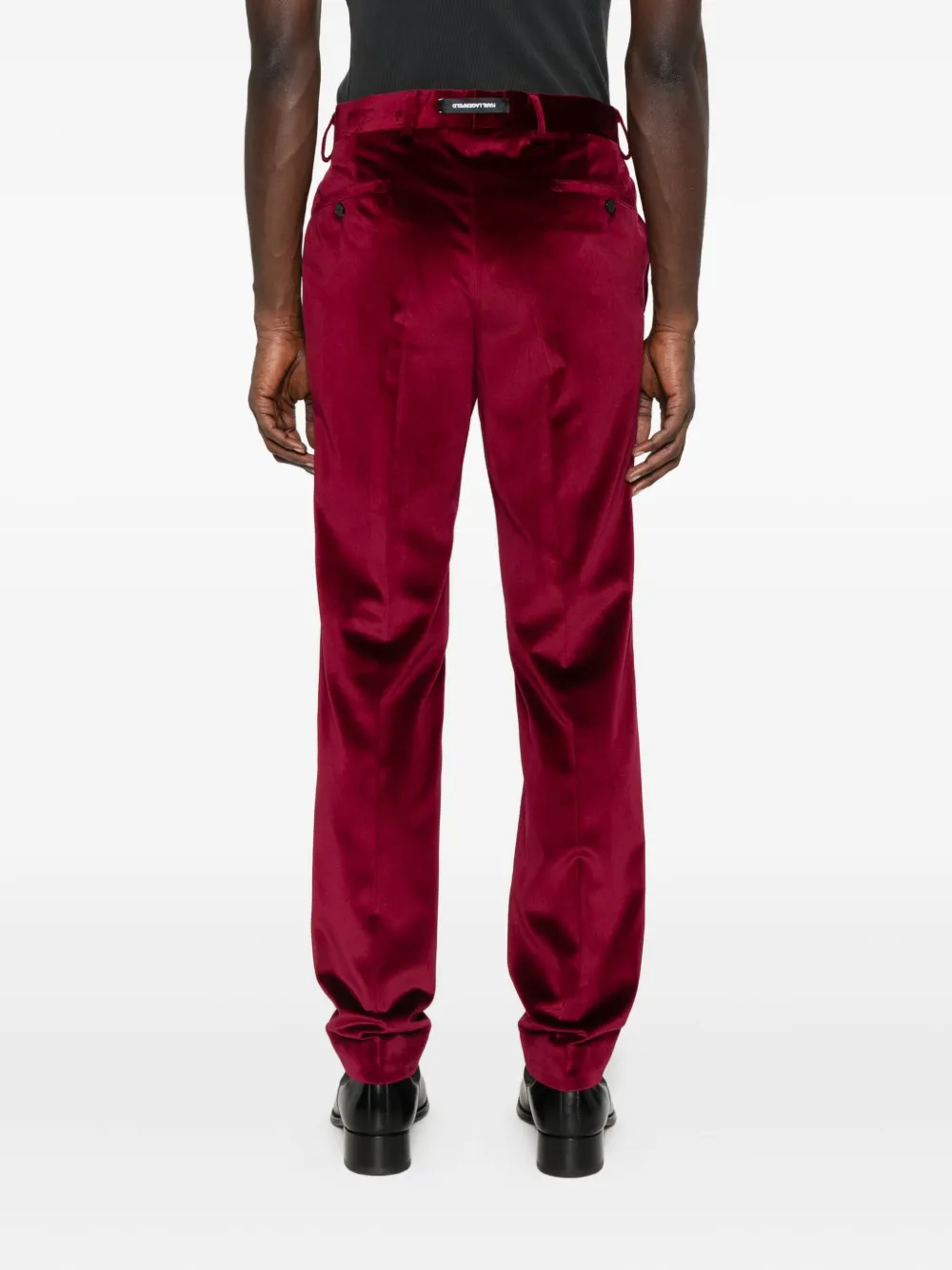 Karl Lagerfeld Tube fluwelen broek Rood