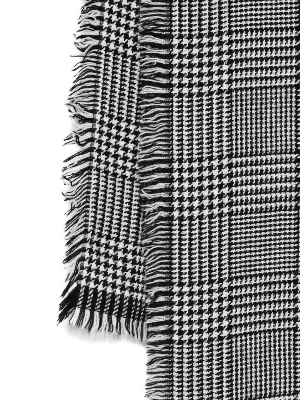 Karl Lagerfeld houndstooth-check wool scarf Zwart