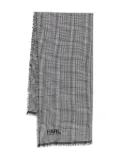 Karl Lagerfeld houndstooth-check wool scarf - Black