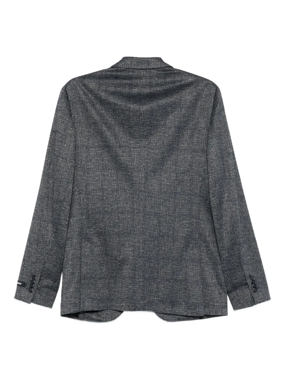 Karl Lagerfeld textured two-button jacket Blauw
