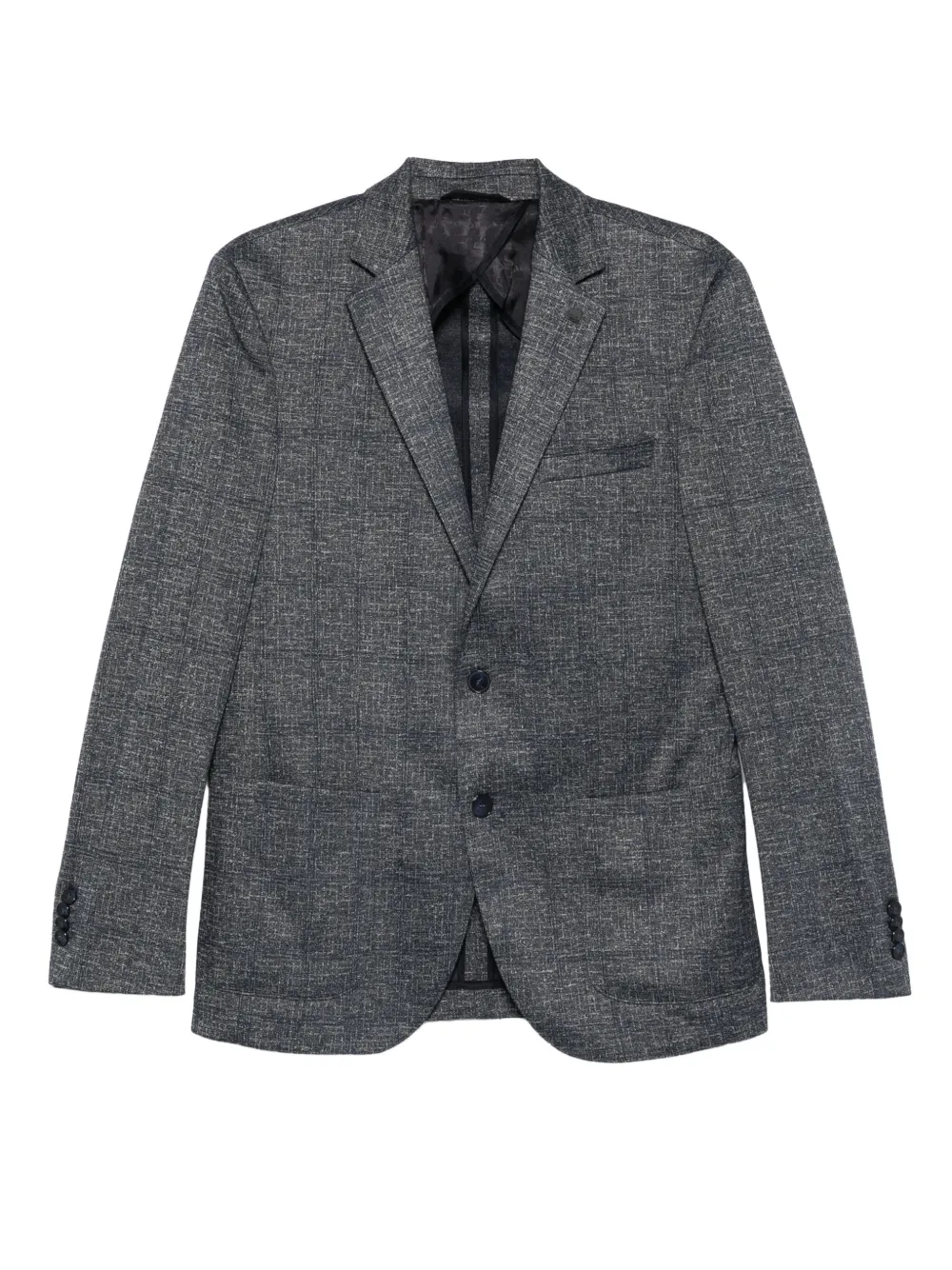 Karl Lagerfeld textured two-button jacket Blauw