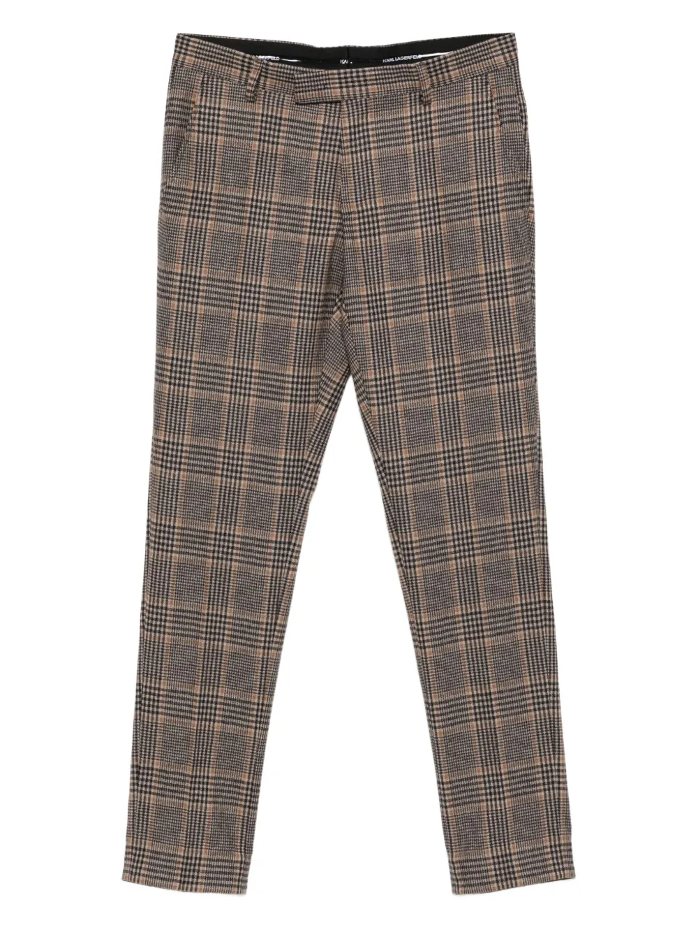 Karl Lagerfeld checked wool trousers | Neutrals | Image 1