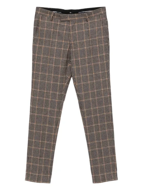 Karl Lagerfeld checked wool trousers