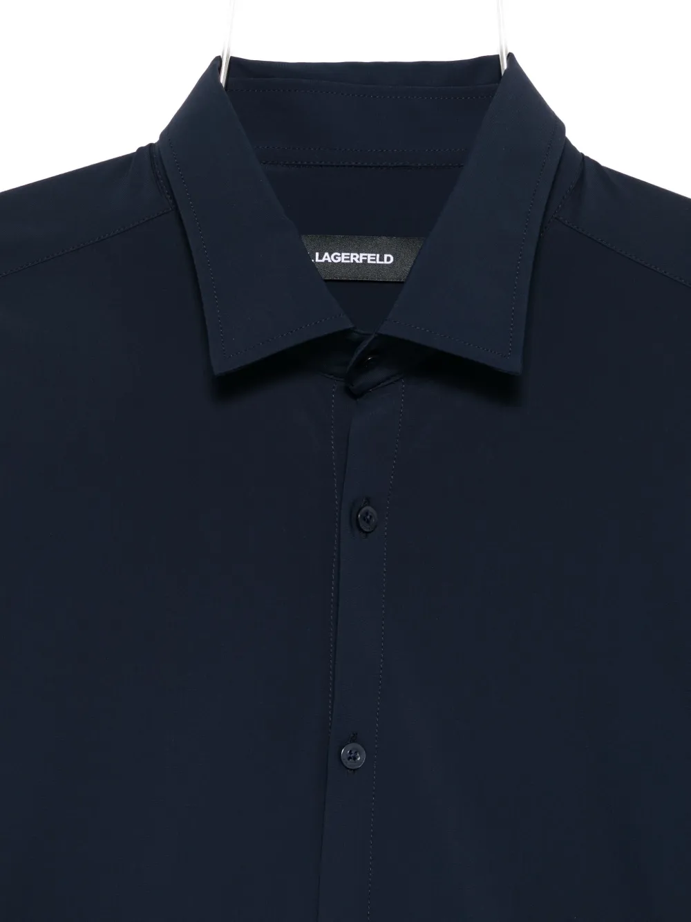 Karl Lagerfeld long-sleeve button-down shirt Blauw