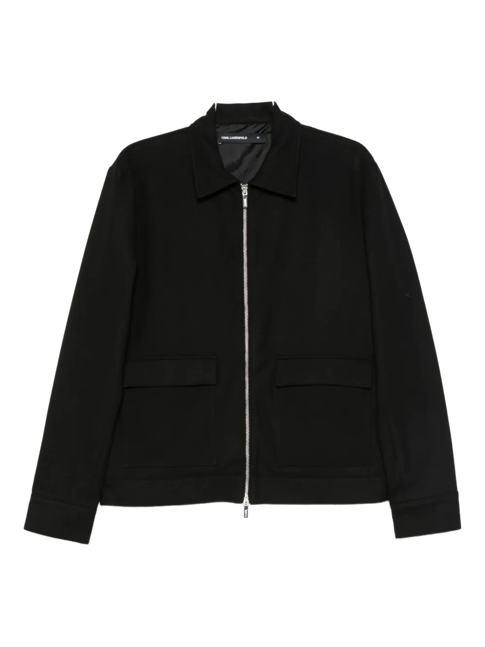 Karl Lagerfeld zip-up shirt jacket | Black | Image 1