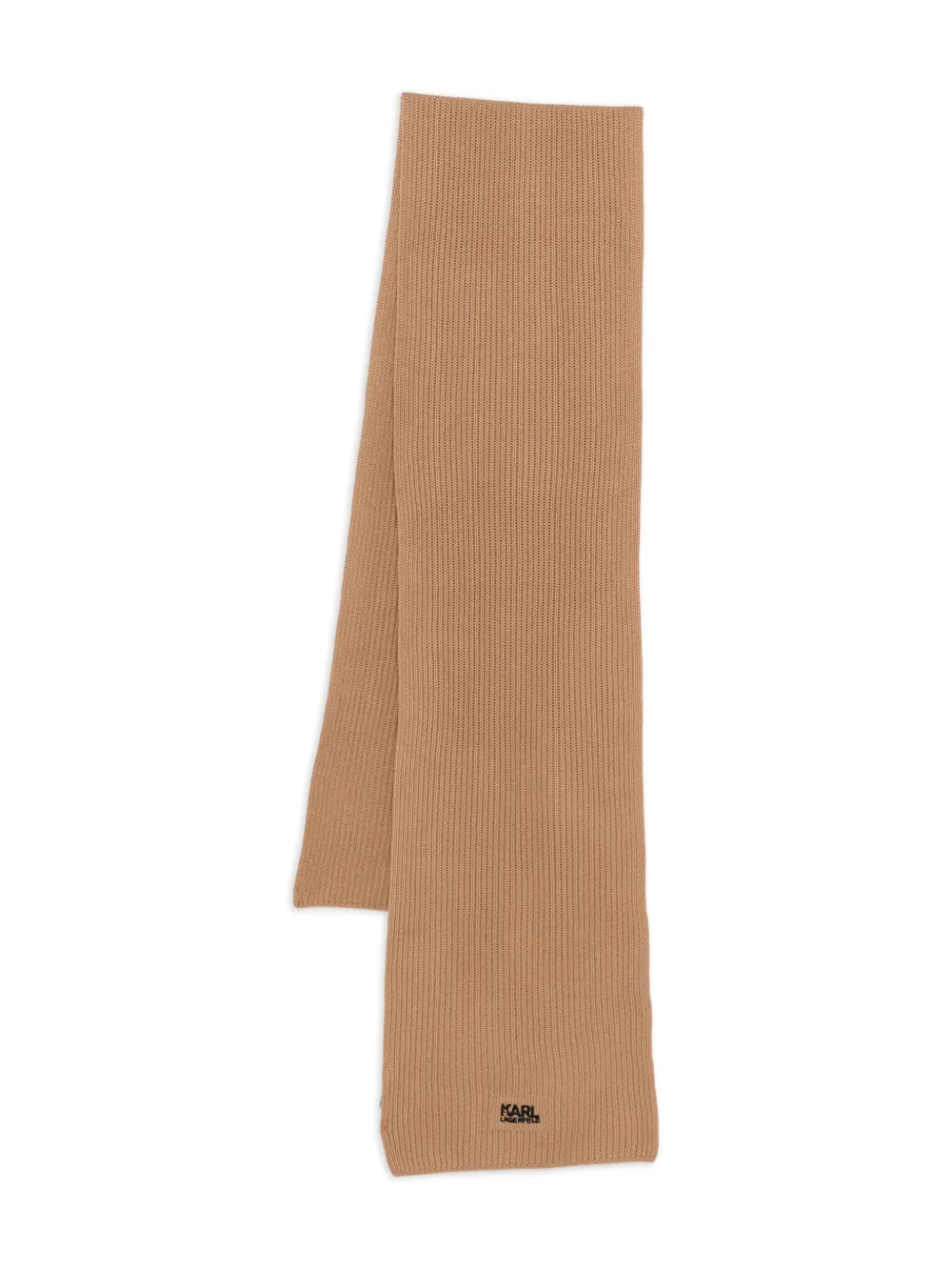 Karl Lagerfeld ribbed cotton scarf | Neutrals | Image 1