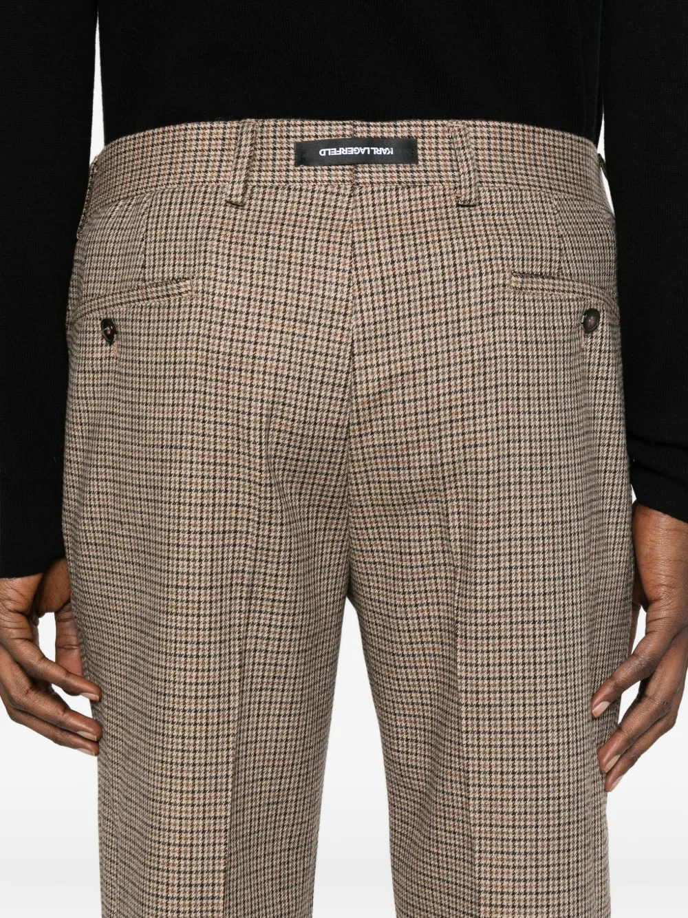 Karl Lagerfeld Geruite broek Beige
