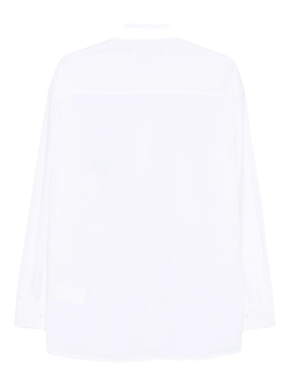 Karl Lagerfeld portrait-print long-sleeves shirt - Wit