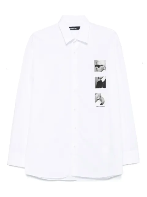 Karl Lagerfeld portrait-print long-sleeves shirt