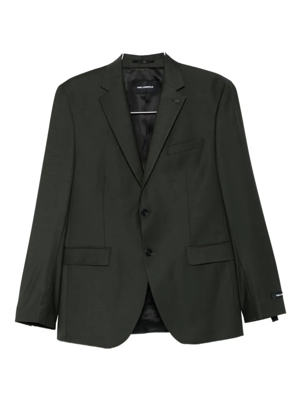 Karl Lagerfeld Two-button Notched-lapel Blazer In Green