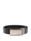 Karl Lagerfeld textured leather belt - Black