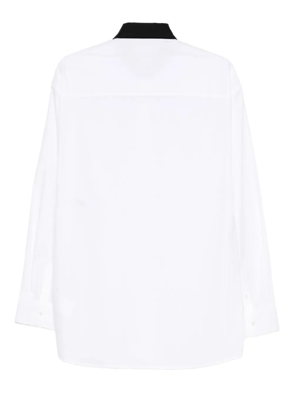 Karl Lagerfeld contrast collar graphic shirt - Wit