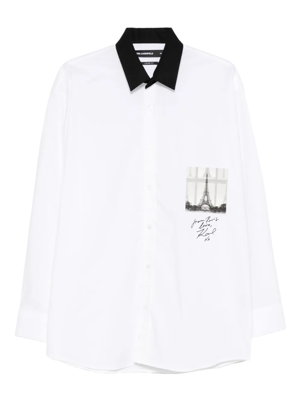 Karl Lagerfeld chemise à col contrastant | blanc | Image 1