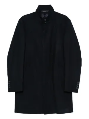 Moschino Hooded Toggle Coat | Blue | FARFETCH
