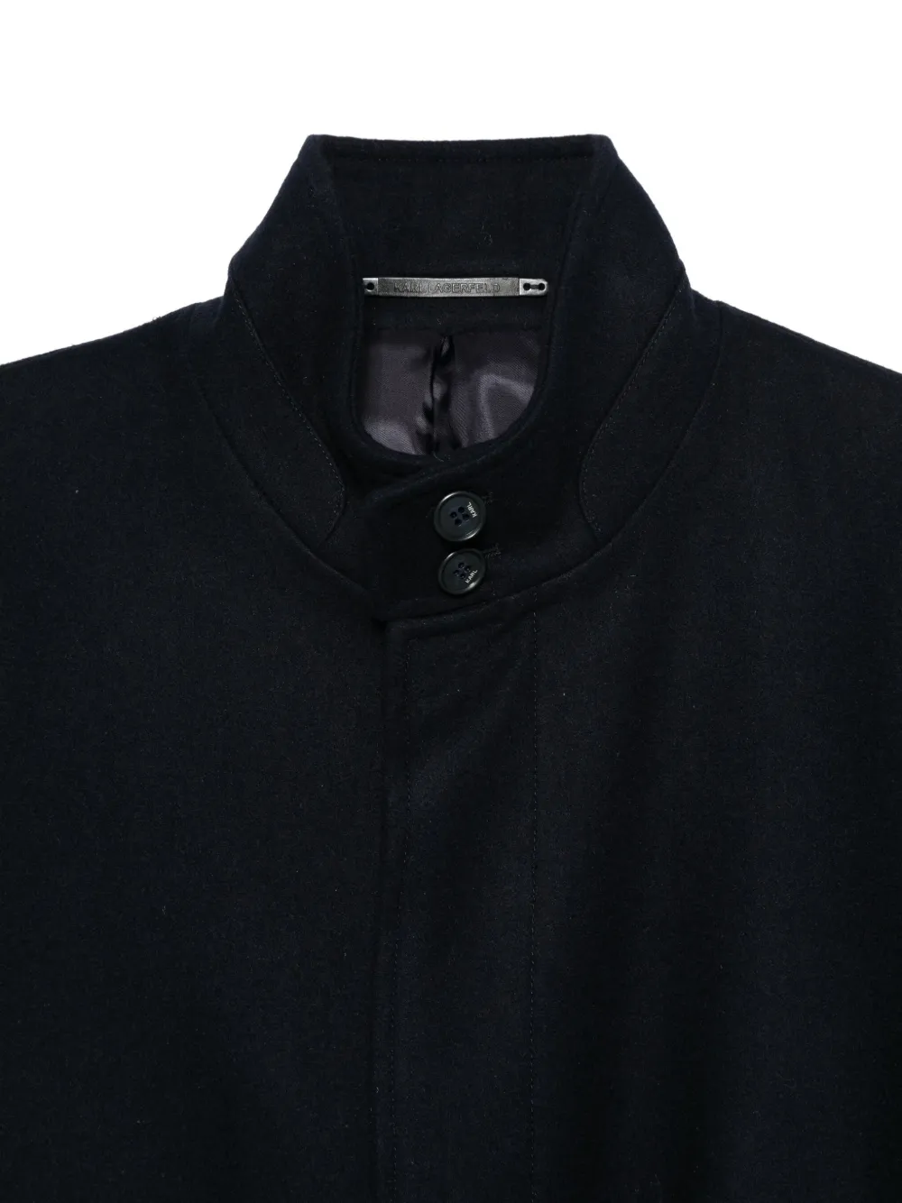 Karl Lagerfeld Jas van wolblend met enkele rij knopen Blauw