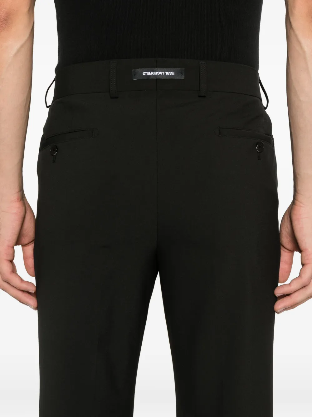 Karl Lagerfeld pleated-detail trousers - Zwart