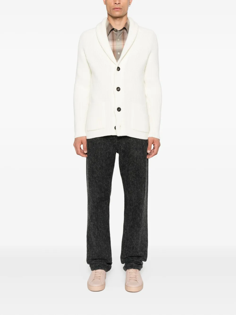 Tagliatore shawl-collar ribbed cardigan | Cardigans | Image 2