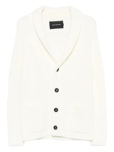 Tagliatore shawl-collar ribbed cardigan