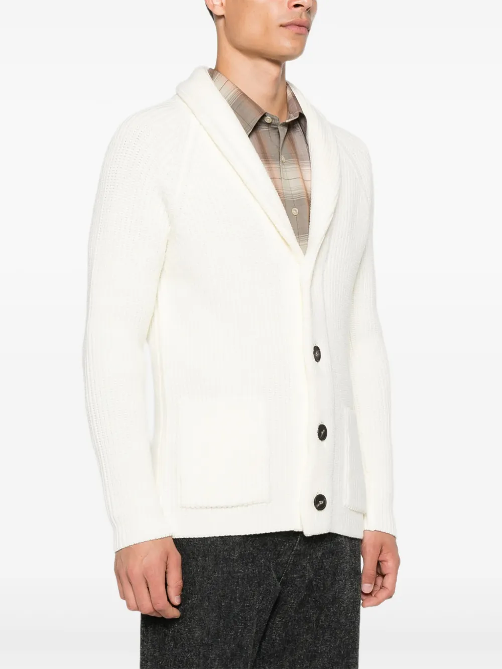 Tagliatore Ribgebreid vest Beige