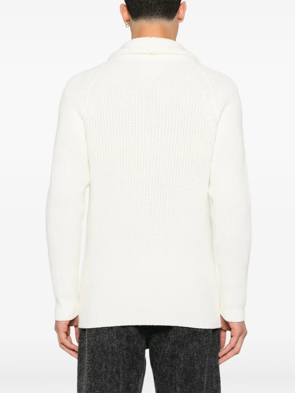 Tagliatore Ribgebreid vest Beige