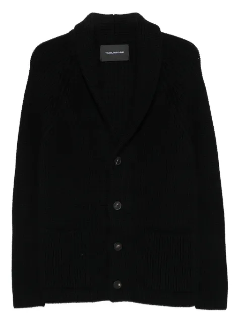 Tagliatore shawl-collar ribbed cardigan