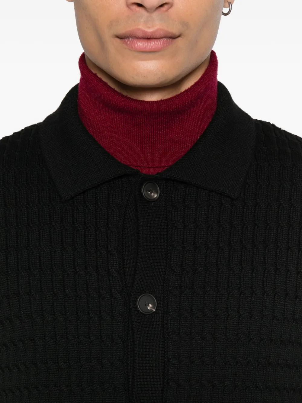 Tagliatore Wollen vest Zwart