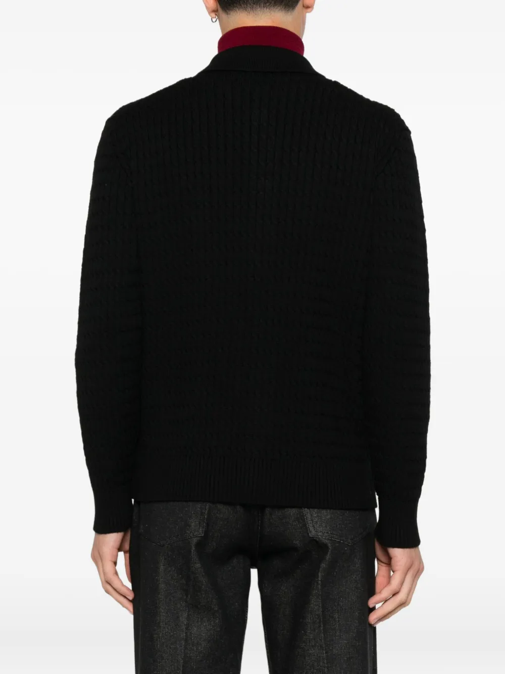 Tagliatore Wollen vest Zwart