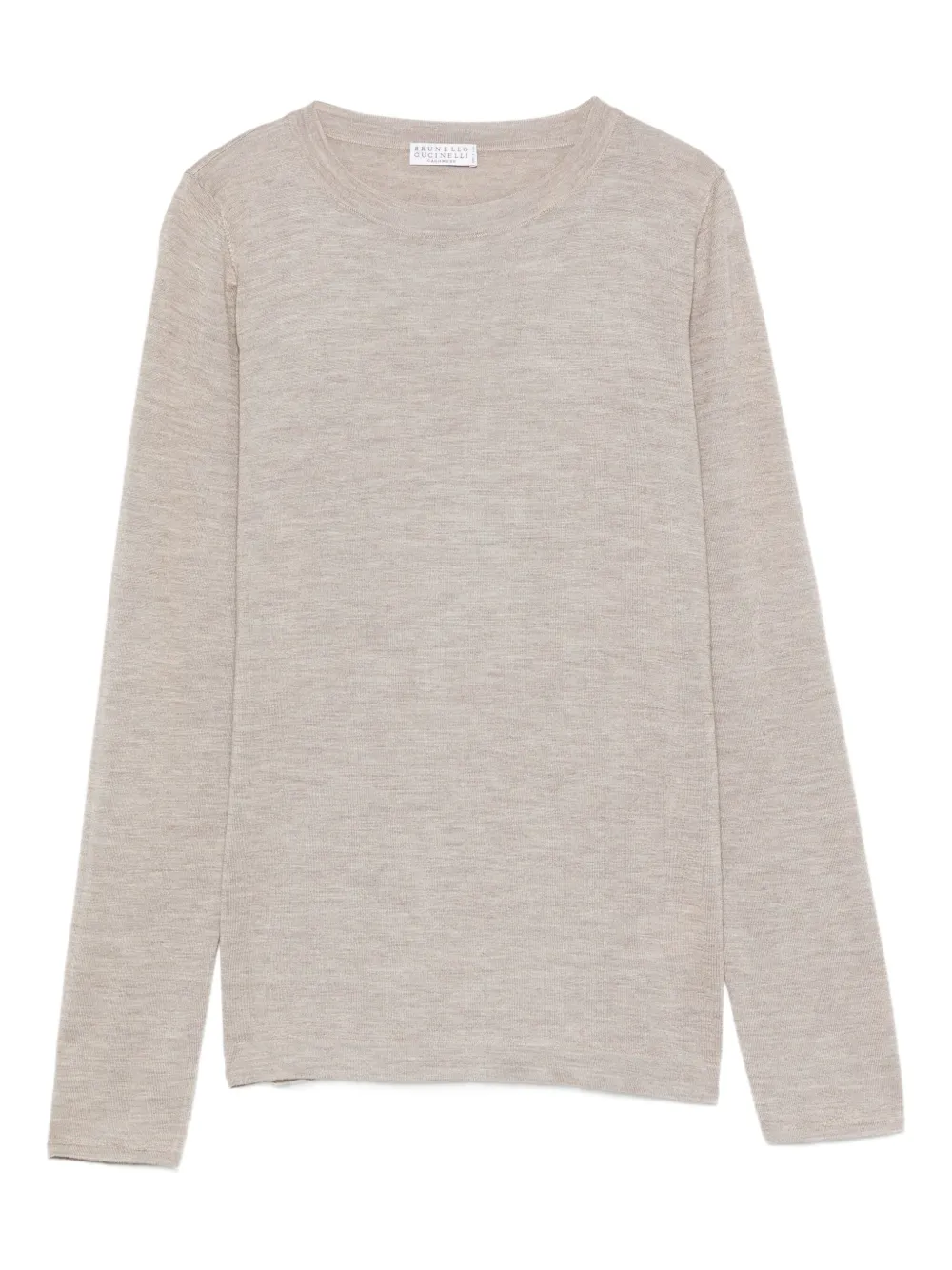 Brunello Cucinelli long-sleeve round-neck sweater Beige