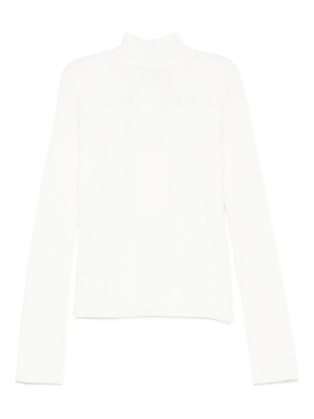 TWINSET Kids Trui met logoplakkaat en hoge hals Wit