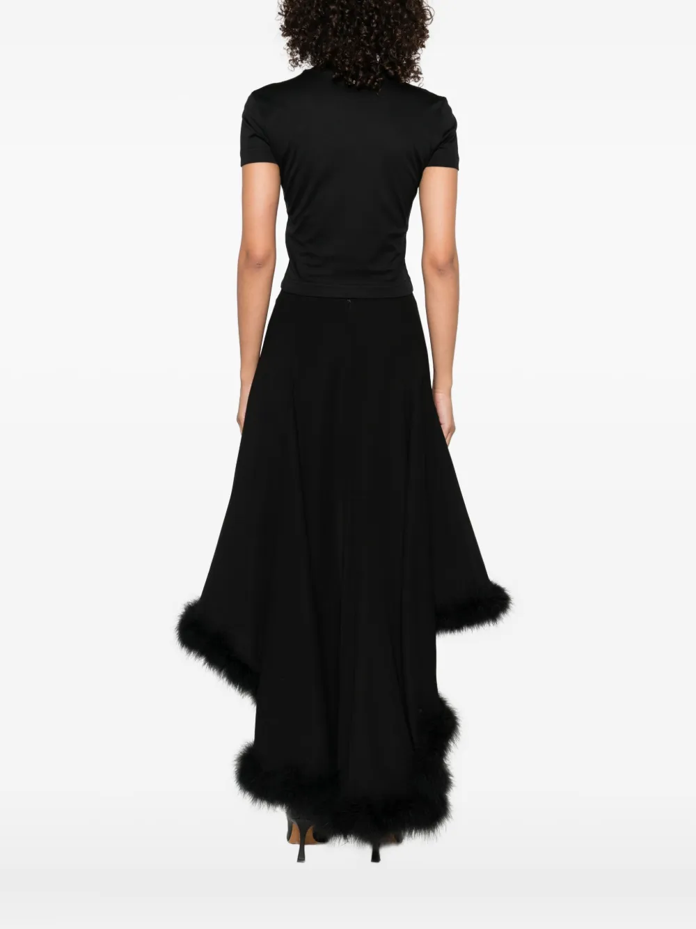 Mugler piercing-detail cotton T-shirt Zwart