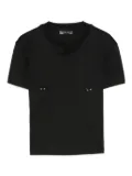 Mugler piercing-detail cotton T-shirt - Black
