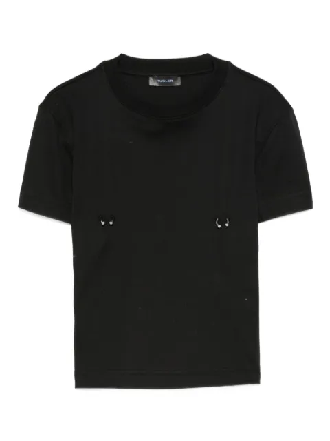 Mugler piercing-detail cotton T-shirt