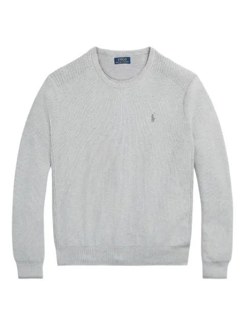 Polo Ralph Lauren ribbed-detail crew-neck jumper