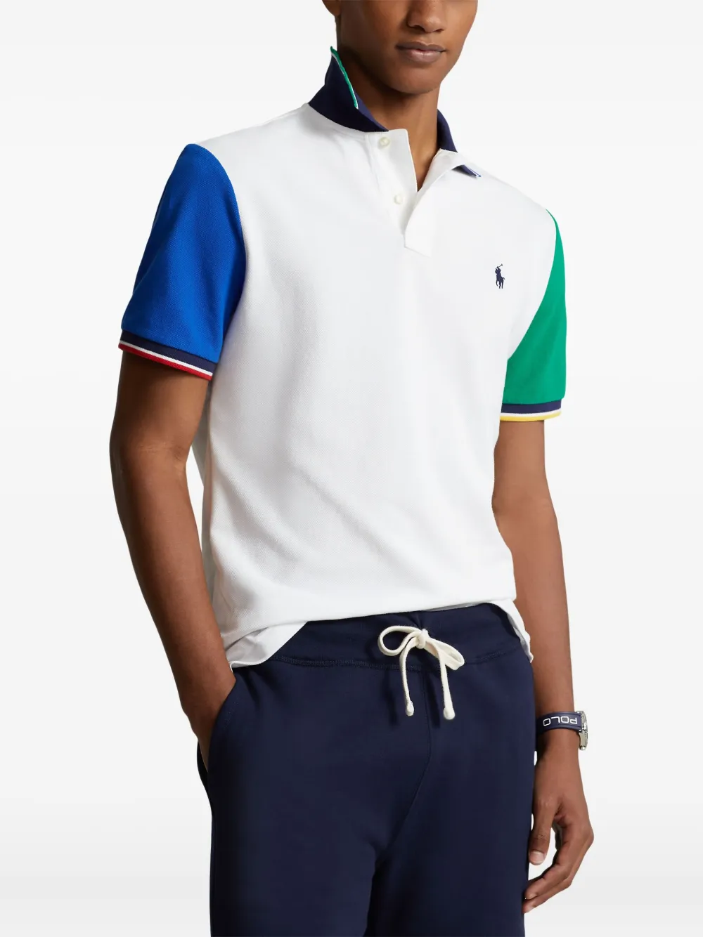 Polo Ralph Lauren Poloshirt met colourblocking Wit