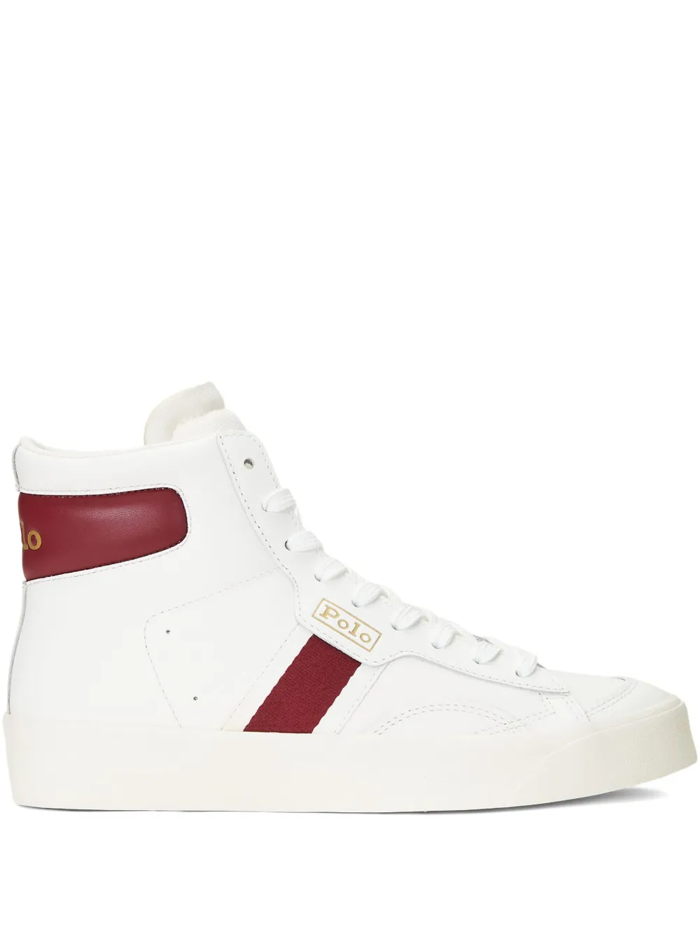 Polo Ralph Lauren Court Vulc Mid leather sneakers White