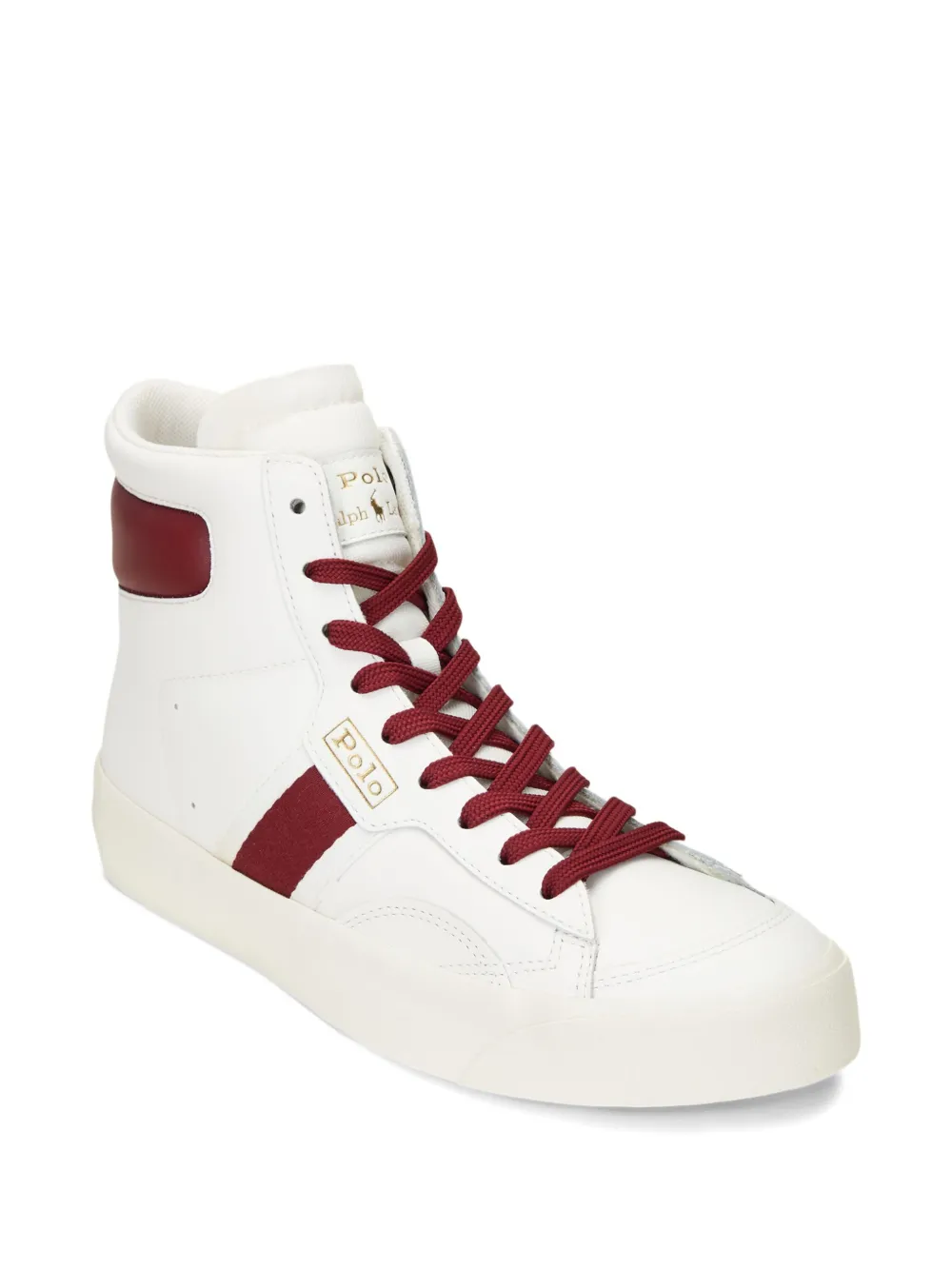 Polo Ralph Lauren Court Vulc Mid leather sneakers White
