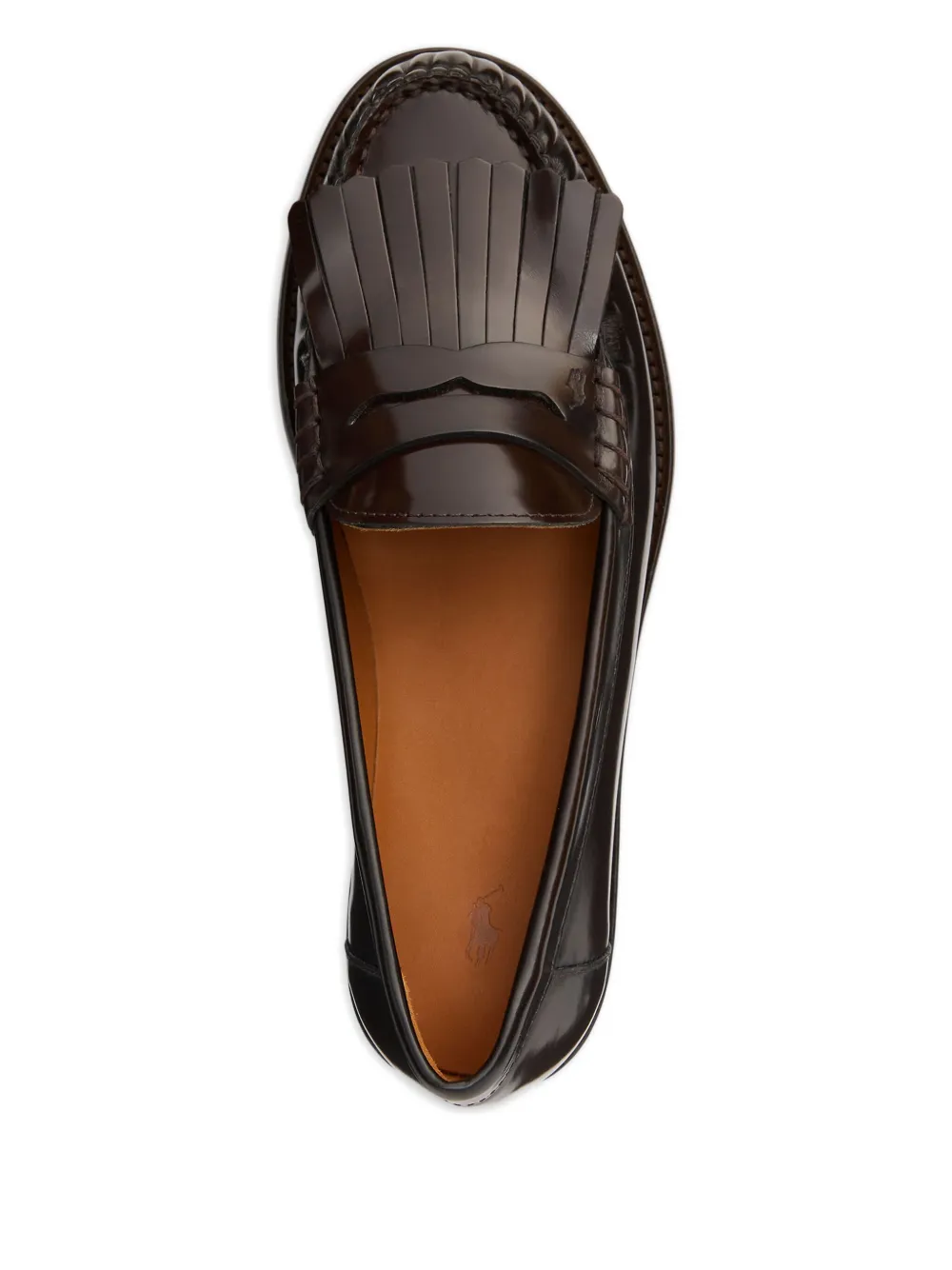 Polo Ralph Lauren fringed leather loafers Brown