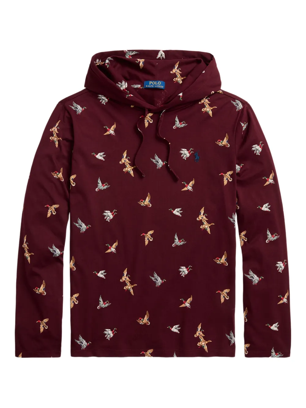 Polo Ralph Lauren duck-print hooded T-shirt - レッド Polo Ralph Lauren duck-print hooded T-shirt - レッド