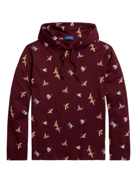 Polo Ralph Lauren duck-print hooded T-shirt