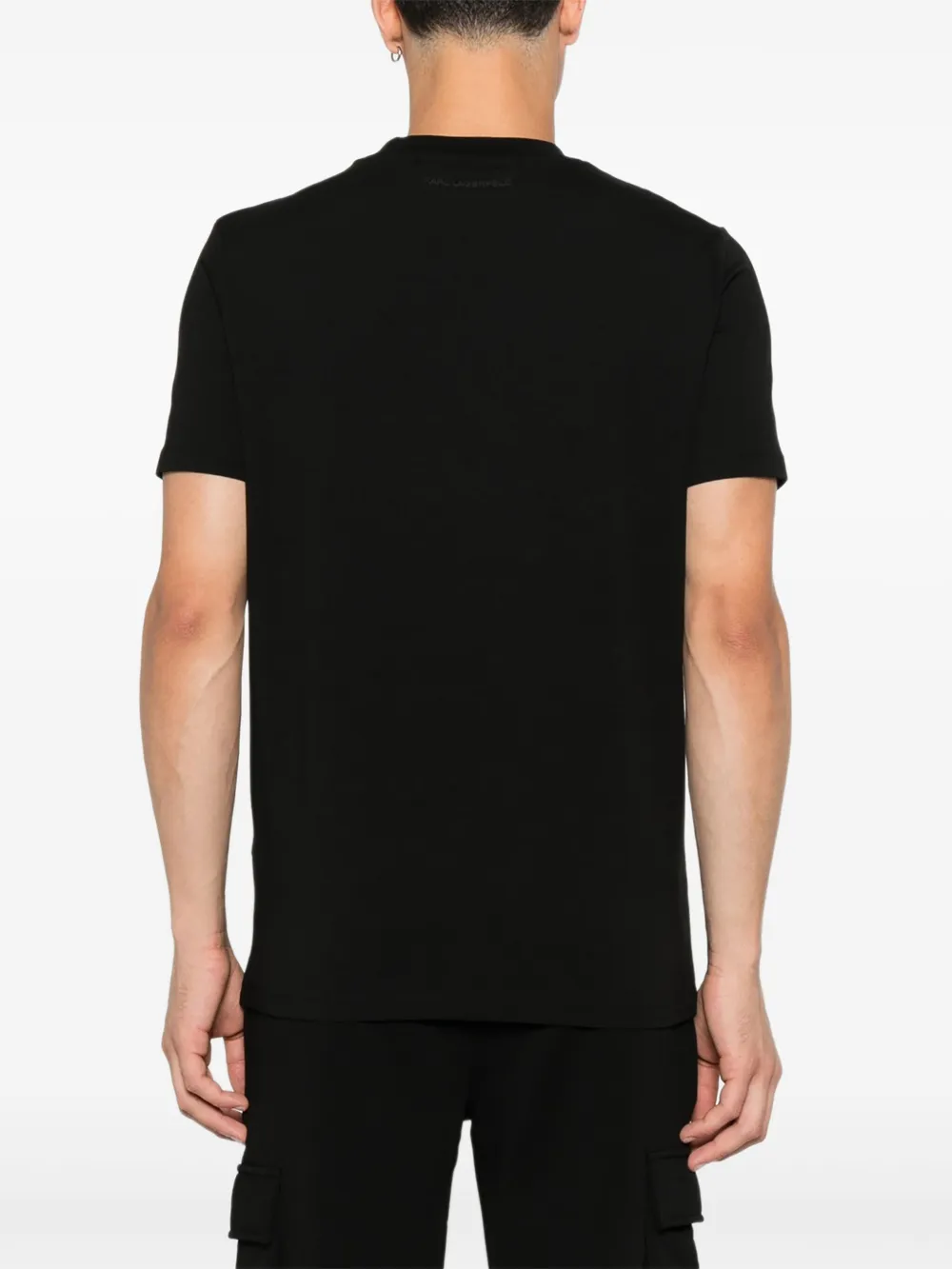 Karl Lagerfeld T-shirt met gestreept detail Zwart