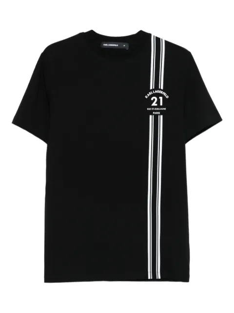 Karl Lagerfeld stripe-detail cotton T-shirt
