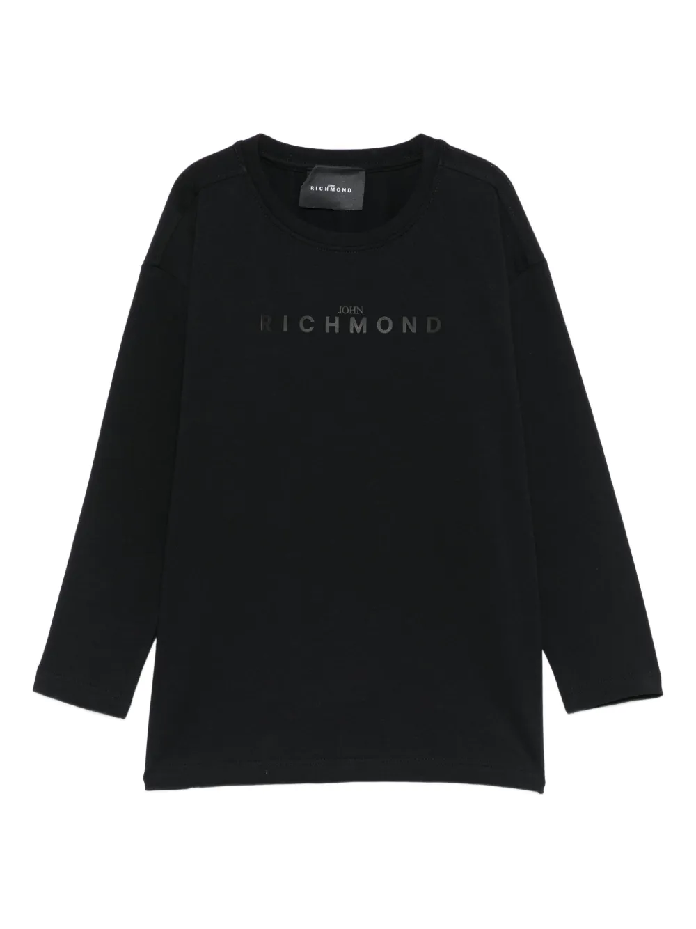 John Richmond Junior logo-print long-sleeve T-shirt Zwart