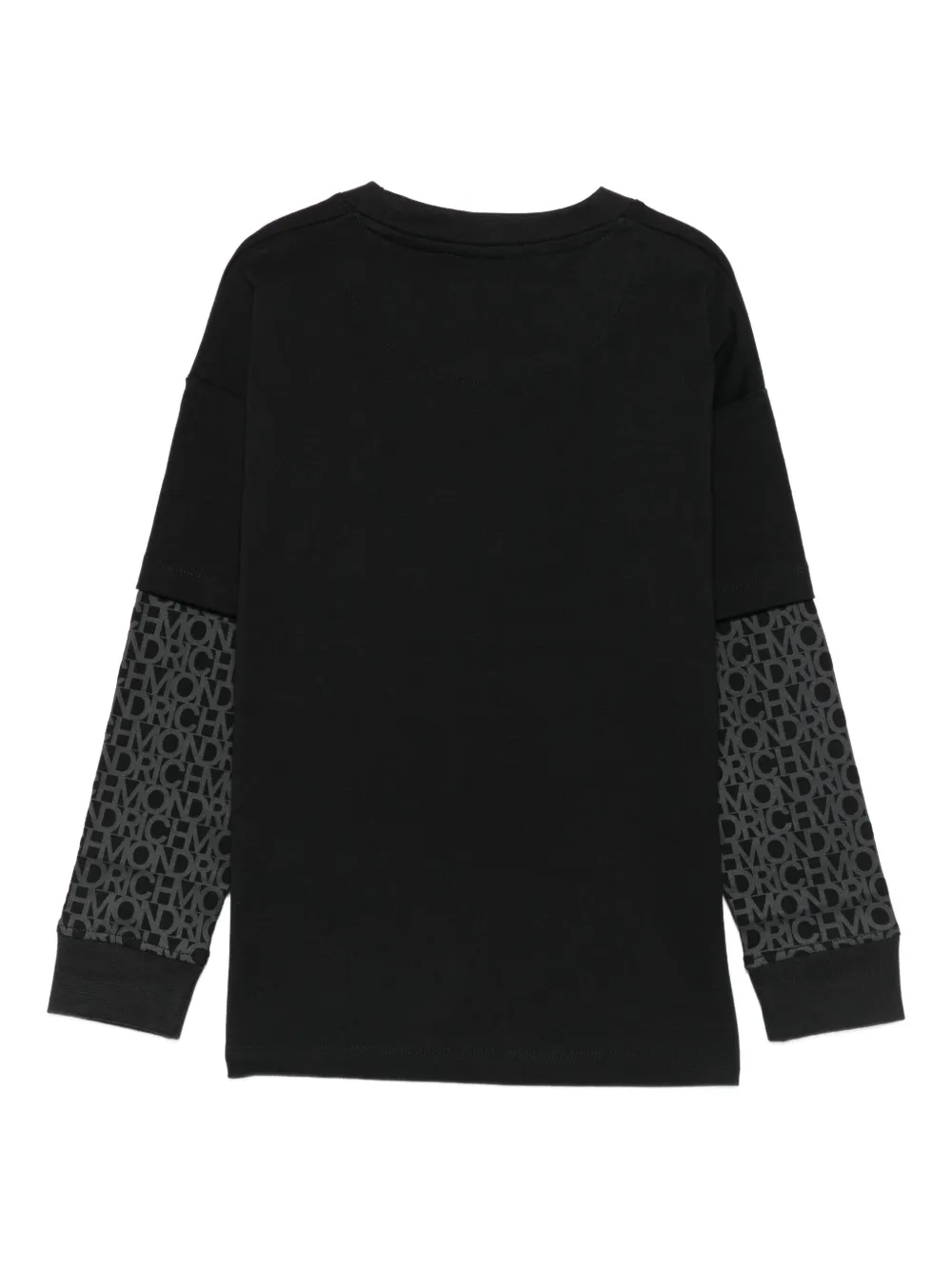 John Richmond Junior logo-print long-sleeve top Zwart