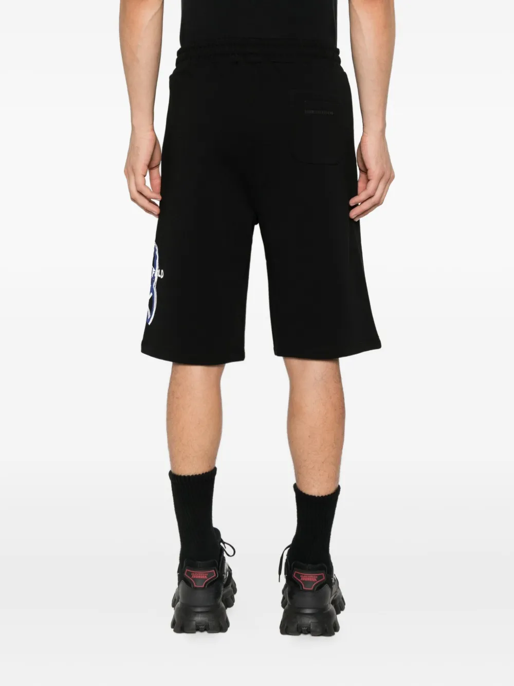 Karl Lagerfeld Shorts met logoprint Zwart