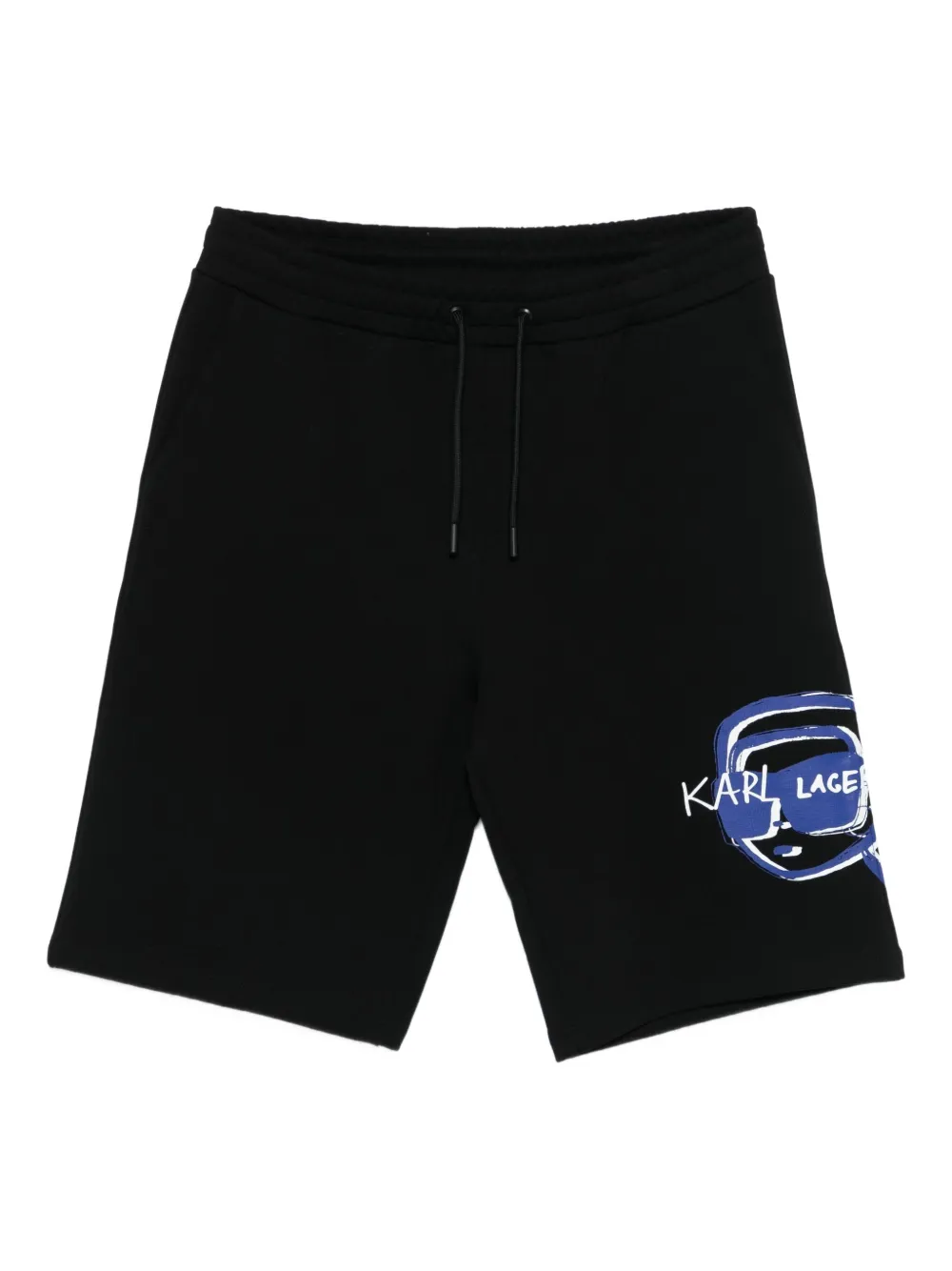 Karl Lagerfeld Shorts met logoprint Zwart