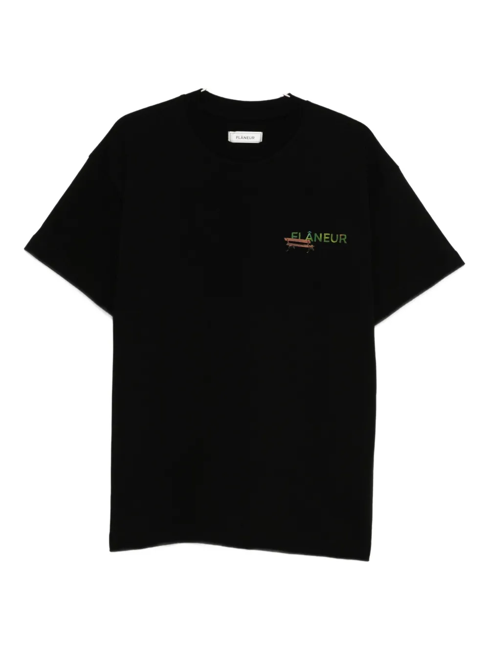 FLÂNEUR Lanterns of Love graphic-print cotton T-shirt - ブラック FLÂNEUR Lanterns of Love graphic-print cotton T-shirt - ブラック